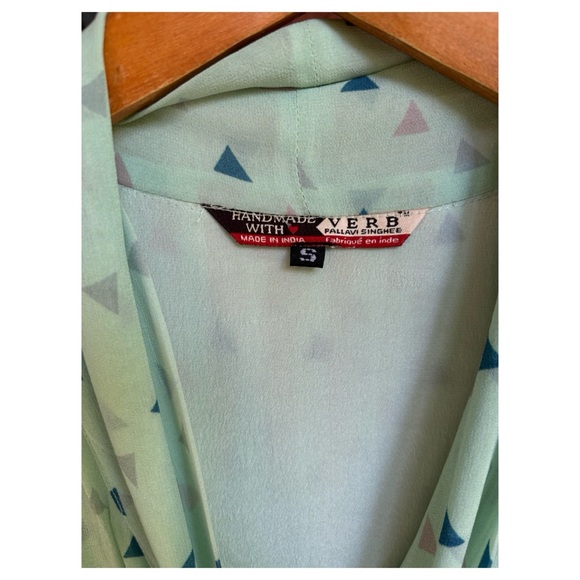 NWOT Anthropologie VERB by Pallavi Singhee Samira Top in Mint  Size Small - Picture 9 of 12